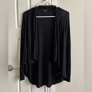 Forever 21 black lightweight asymmetric cardigan (size S)